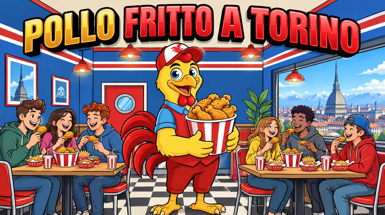 Dove mangiare pollo fritto a Torino, pollo giallo italiano da Bully Chicken