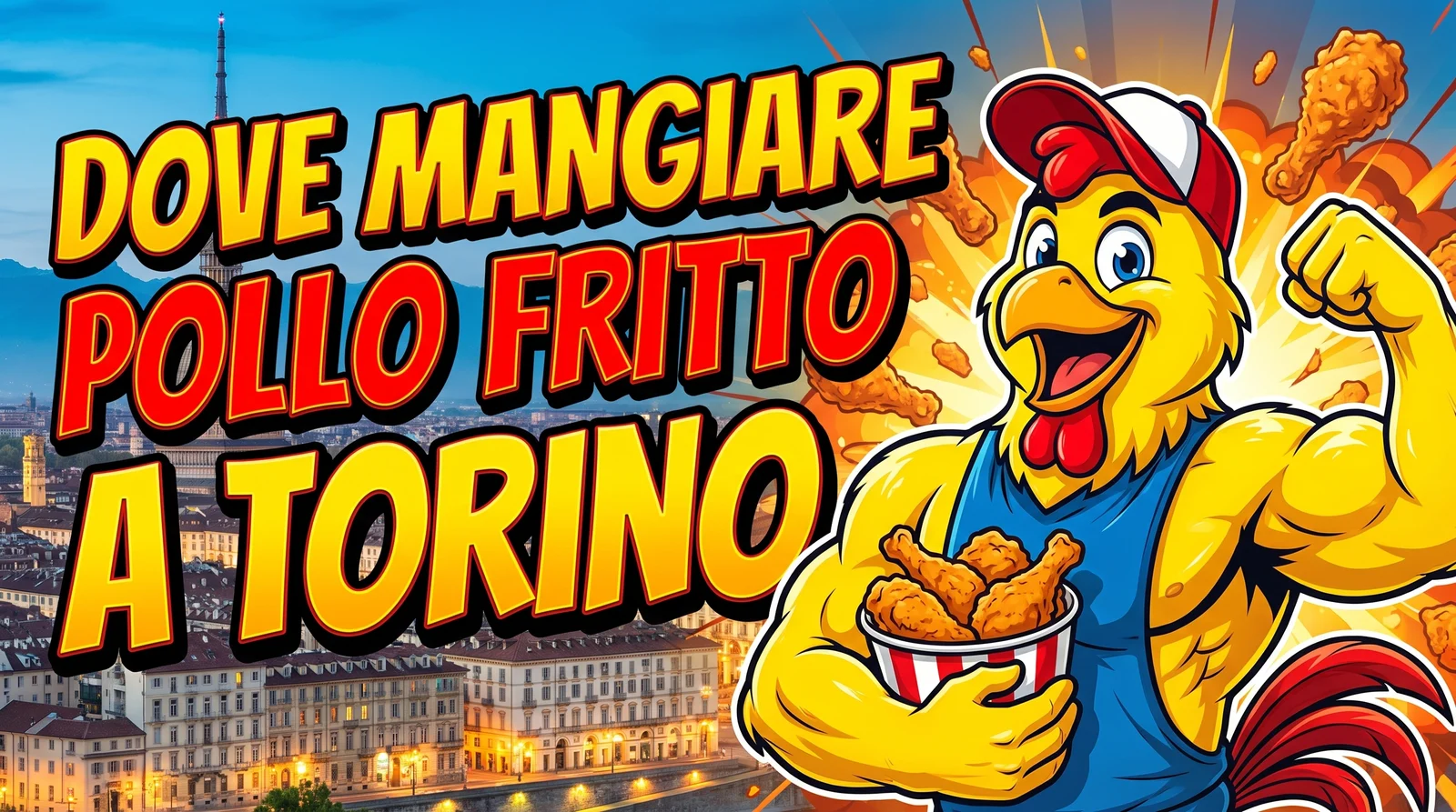 Dove mangiare pollo fritto a Torino, pollo giallo italiano croccante da Bully Chicken